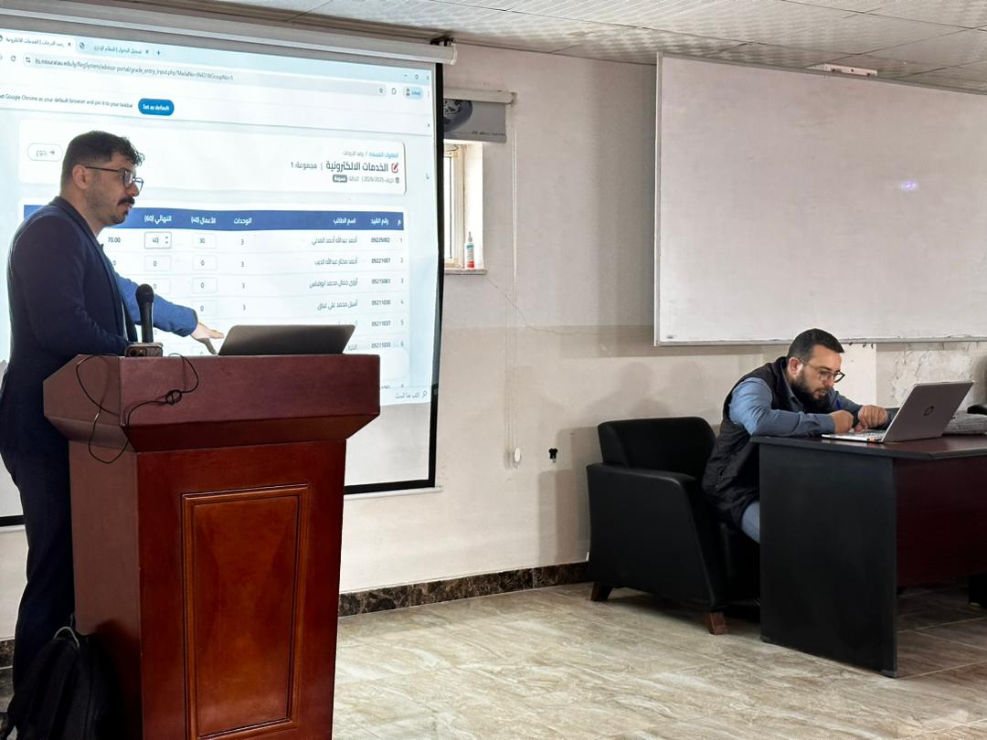 تنظيم ورشة عمل لأعضاء هيئة التدريس حول آلية استخدام المنظومة الإلكترونية المعتمدة